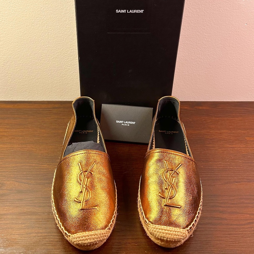 Saint Laurent  Logo Espadrille Flat